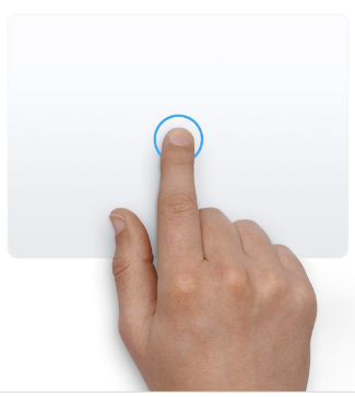 Tap to click &nbsp;Tap with one finger to click.